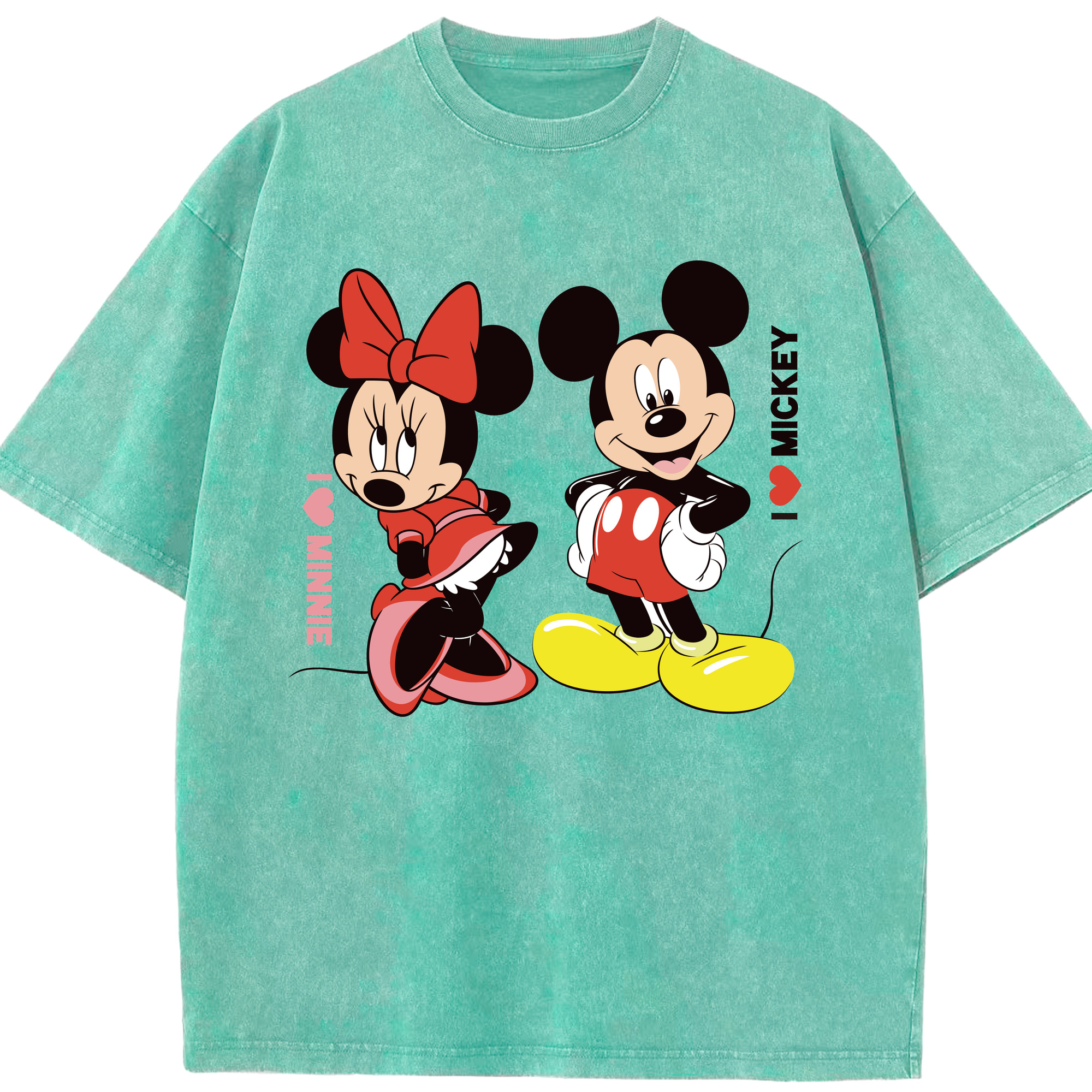 （画像用） ミッキーマウス Mickey Mouse 綿100% ヴィンテージ風 半袖Tシャツ（フロントプリント）